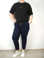 макси дамски панталон в тъмно синьо "Ребека" много еластичен